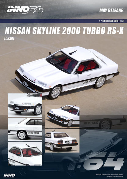 Inno64 1/64 Nissan Skyline 2000 RS-X Turbo (DR30) White