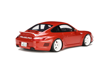 *SIGNED* 1/18 GT Spirit Porsche RWB AKA Phila Red (Resin Car Model)