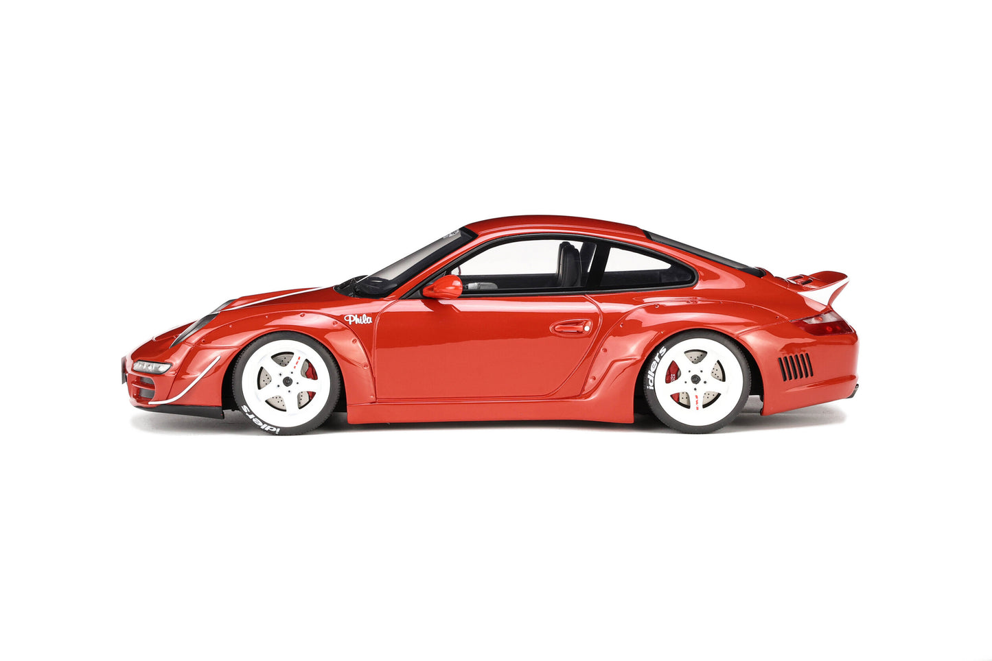 *SIGNED* 1/18 GT Spirit Porsche RWB AKA Phila Red (Resin Car Model)