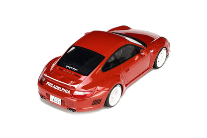 *SIGNED* 1/18 GT Spirit Porsche RWB AKA Phila Red (Resin Car Model)