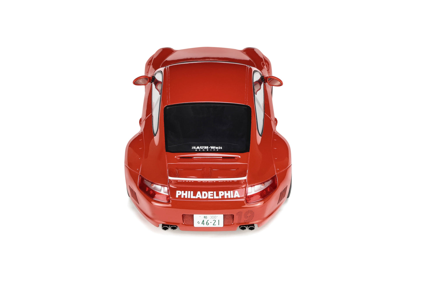 *SIGNED* 1/18 GT Spirit Porsche RWB AKA Phila Red (Resin Car Model)