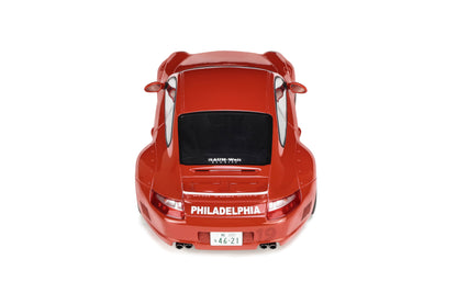 *SIGNED* 1/18 GT Spirit Porsche RWB AKA Phila Red (Resin Car Model)