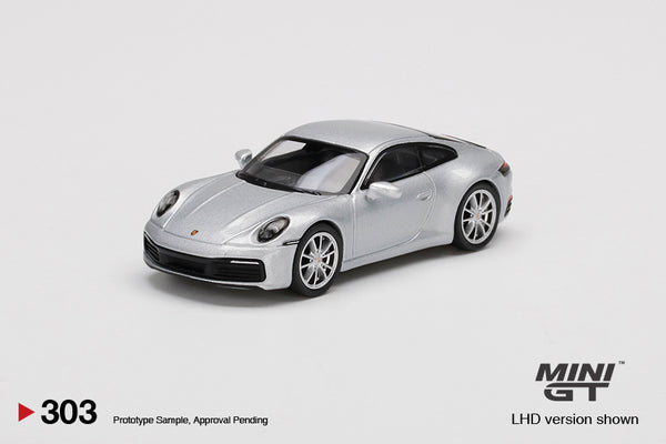 Mini GT Porsche 911 (992) Carrera 4S GT Silver Metallic