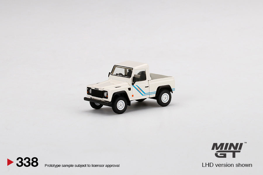 Mini GT 1/64 Land Rover Defender 90 Pickup White – Flipn Diecast