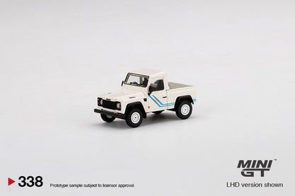 Mini GT 1/64 Land Rover Defender 90 Pickup White
