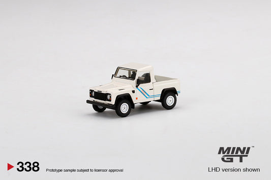 Mini GT 1/64 Land Rover Defender 90 Pickup White
