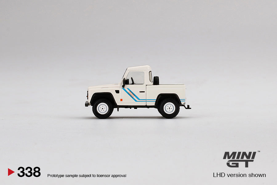 Mini GT 1/64 Land Rover Defender 90 Pickup White