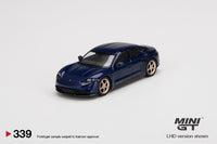 Mini GT 1/64 Mini GT Porsche Taycan Turbo S Gentian Blue Metallic