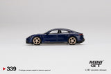 Mini GT 1/64 Mini GT Porsche Taycan Turbo S Gentian Blue Metallic