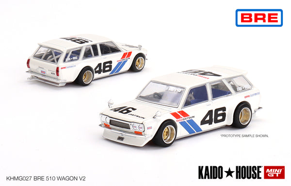 Mini GT Datsun Kaido House 510 Wagon BRE V2 White