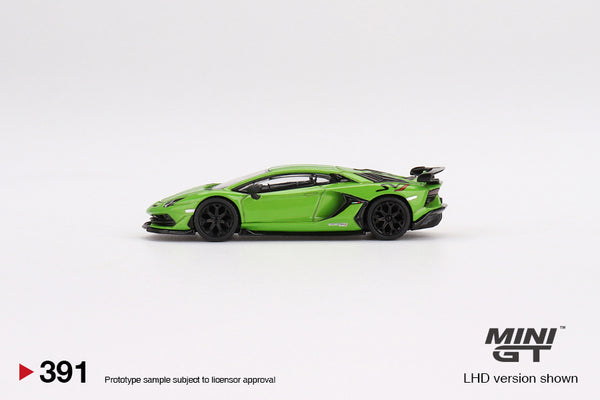 Mini GT 1/64 Lamborghini Aventador SVJ Verde Mantis – Flipn Diecast