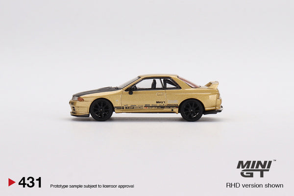 Mini GT 1/64 Top Secret Nissan Skyline GT-R VR32 Top Secret Gold