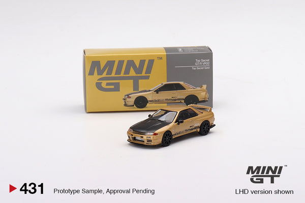 Mini GT 1/64 Top Secret Nissan Skyline GT-R VR32 Top Secret Gold