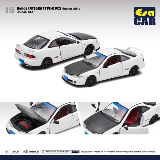 Era Car 1/64 Honda Integra Type-R DC2 Racing White