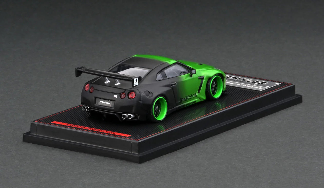 Ignition Model 1/64 Pandem Nissan GT-R R35 Green/Black IG2766