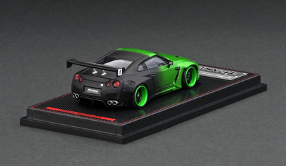 Ignition Model 1/64 Pandem Nissan GT-R R35 Green/Black IG2766