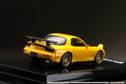 Hobby Japan 1/64 Efini Mazda RX7 FD3S A-Spec GT Wing Suburst Yellow