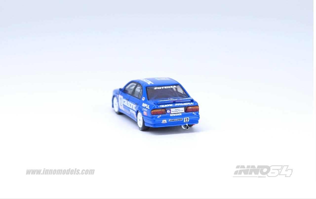 Inno64 1/64 Nissan Primera (P10) #12 JTCC 1994 Calsonic Racing Team Blue