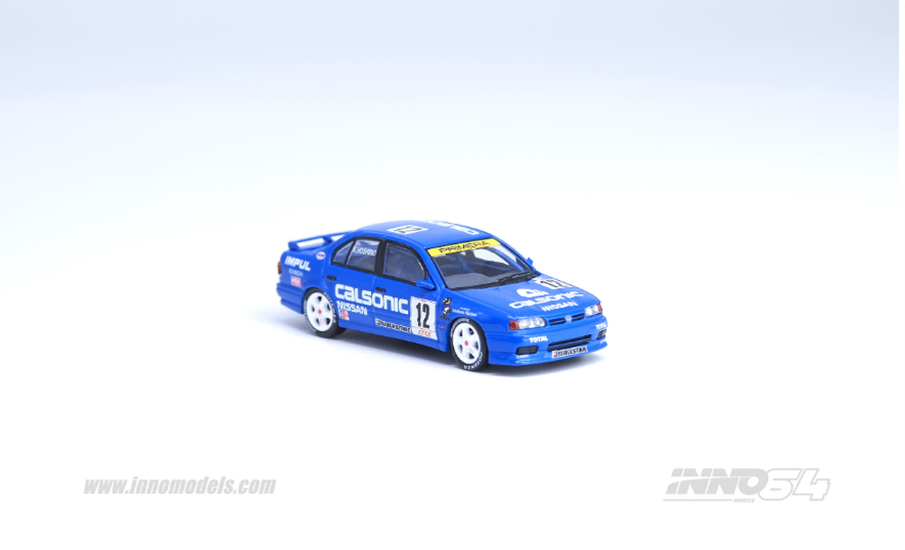 Inno64 1/64 Nissan Primera (P10) #12 JTCC 1994 Calsonic Racing Team Blue