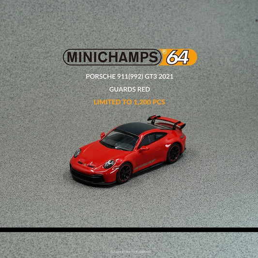 Minichamps 1/64 Porsche 911 (992) GT3 Guards Red