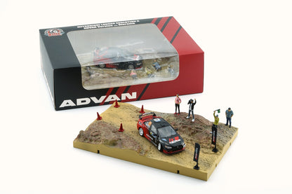 BM Creations 1/64 Mitsubishi Lancer Evolution X ADVAN w/Grass Diorama