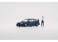 BM Creations 1/64 Subaru Impreza WRX GC8 Type-R Blue w/ Figure