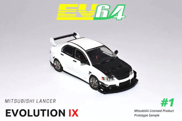 CM Model EV64 Mitsubishi Lancer Evolution EVO IX 9 Voltex White Carbon Hood Limited 999 Units