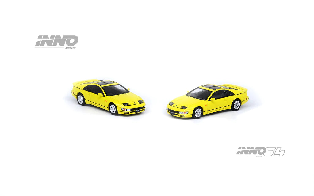 Inno64 1/64 Nissan Fairlady Z (Z32) Yellow Pearlglow w/ Extra Wheels