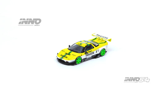 Inno64 1/64 Honda NSX (NA1) Rocket Bunny V2 Aero Takata Dome Yellow & White