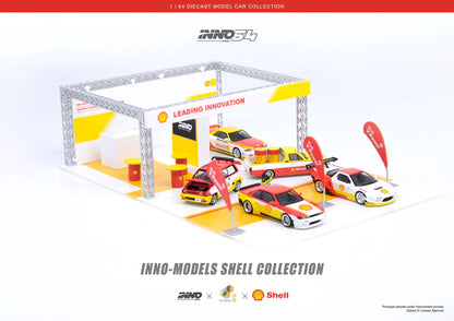 Inno64 1/64 Shell Exhibition Kiosk Diorama (Cars not Included)
