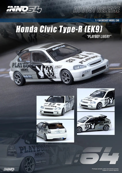 Inno64 1/64 Honda Civic Type R EK9 Playboy Livery – Flipn Diecast