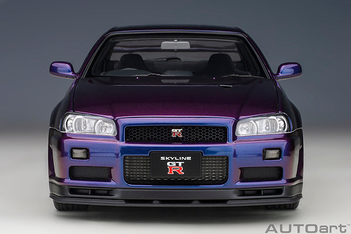 AUTOart 1/18 Nissan Skyline GT-R (R34) V-Spec ll Midnight Purple lll (Composite Model Car)