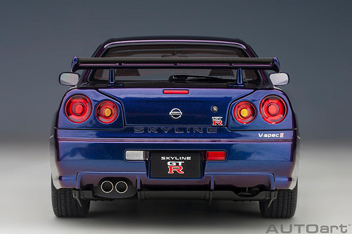 AUTOart 1/18 Nissan Skyline GT-R (R34) V-Spec ll Midnight Purple lll (Composite Model Car)