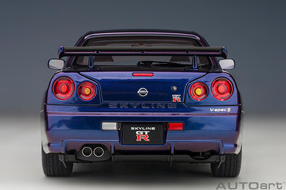 AUTOart 1/18 Nissan Skyline GT-R (R34) V-Spec ll Midnight Purple lll (Composite Model Car)