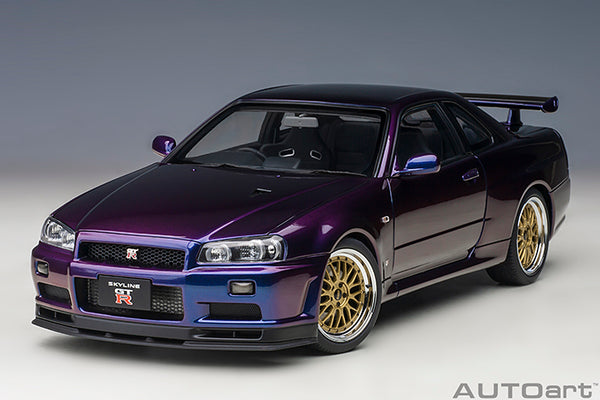 AUTOart 1/18 Nissan Skyline GT-R (R34) V-Spec ll Midnight Purple