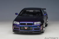 AUTOart 1/18 Nissan Skyline GT-R (R34) V-Spec ll Midnight Purple lll (Composite Model Car)