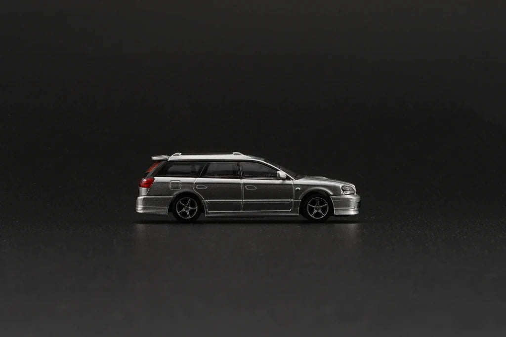 BM Creations 1/64 2002 Subaru Legacy Touring Wagon GT-B E-Tune II Silver