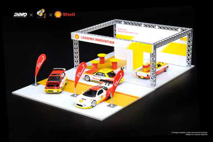 Inno64 1/64 Shell Exhibition Kiosk Diorama (Cars not Included)