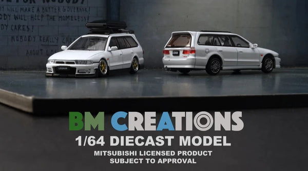 BM Creations 1/64 Mitsubishi Legnum Super Vr4 White w/ Extra Parts