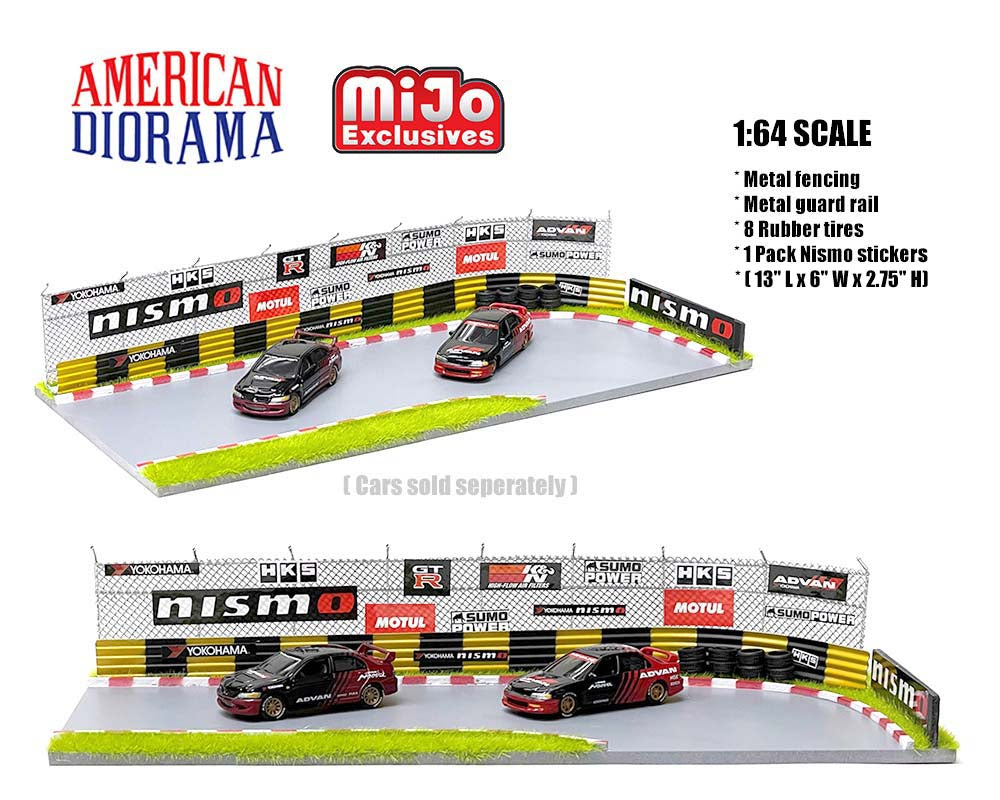 1/64 American Diorama Racetrack Diorama w/ Advan Yokohama Stickers
