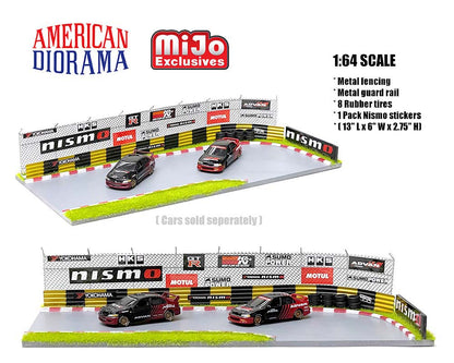 1/64 American Diorama Racetrack Diorama w/ Advan Yokohama Stickers