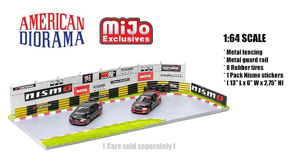 1/64 American Diorama Racetrack Diorama w/ Advan Yokohama Stickers