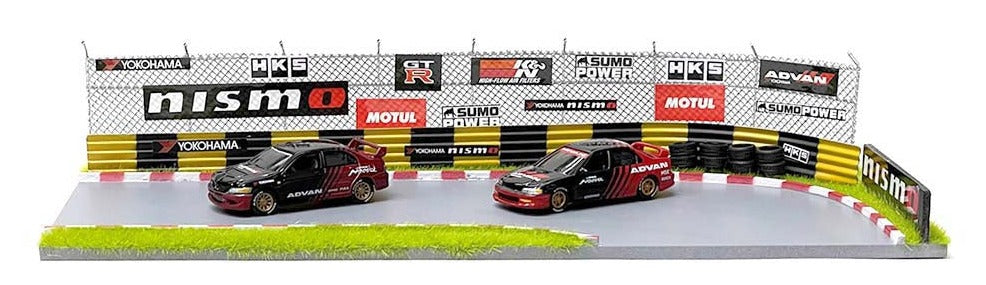 1/64 American Diorama Racetrack Diorama w/ Advan Yokohama Stickers