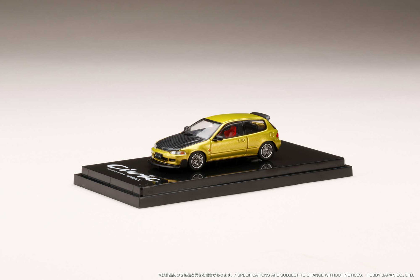 Hobby Japan Honda Civic (EG6) Yellow Metallic Mesh Wheels