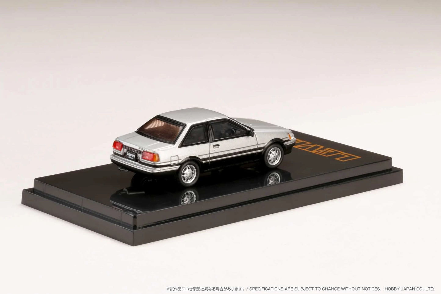 Hobby Japan 1/64 Toyota Corolla Levin AE86 GT Apex 2 Door Silver / Black