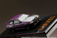 Hobby Japan 1/64 Toyota Corolla Levin AE86 2 Door Carbon Bonnet Purple / Black
