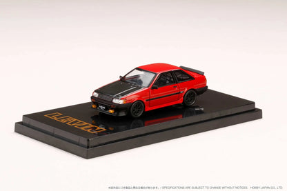 Hobby Japan 1/64 Toyota Corolla Levin AE86 2 Door Carbon Bonnet Red / Black