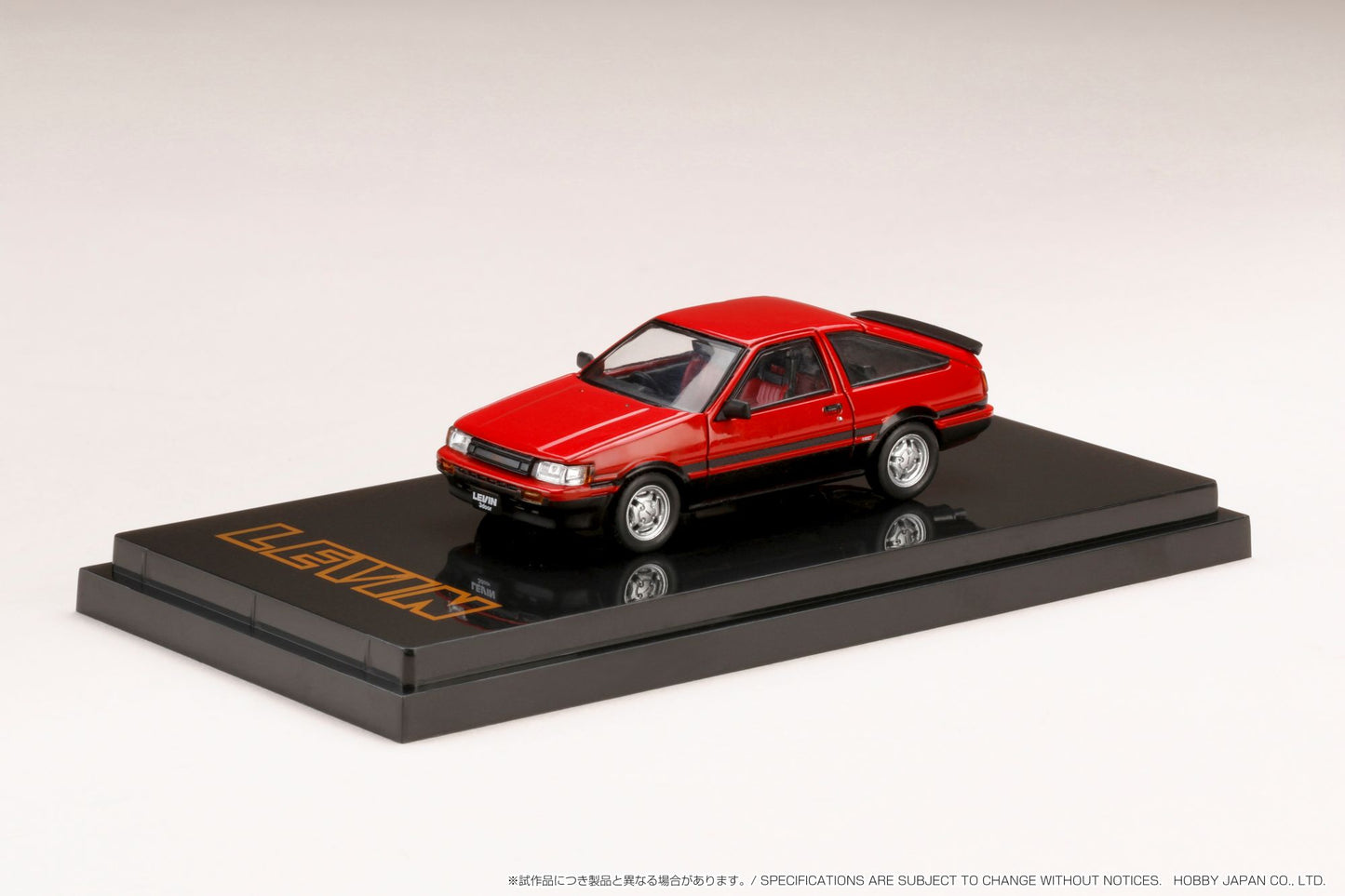 Hobby Japan 1/64 Toyota Corolla Levin AE86 3 Door GT Apex (Red / Black)