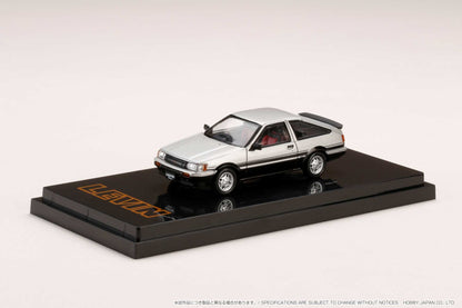 Hobby Japan 1/64 1983 Toyota Corolla Levin AE86 3 Door GT Apex Silver / Black 2 Tone