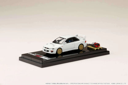 Hobby Japan Subaru Impreza 22B STi Version GC8 Fether White w/ EJ22 engine display model